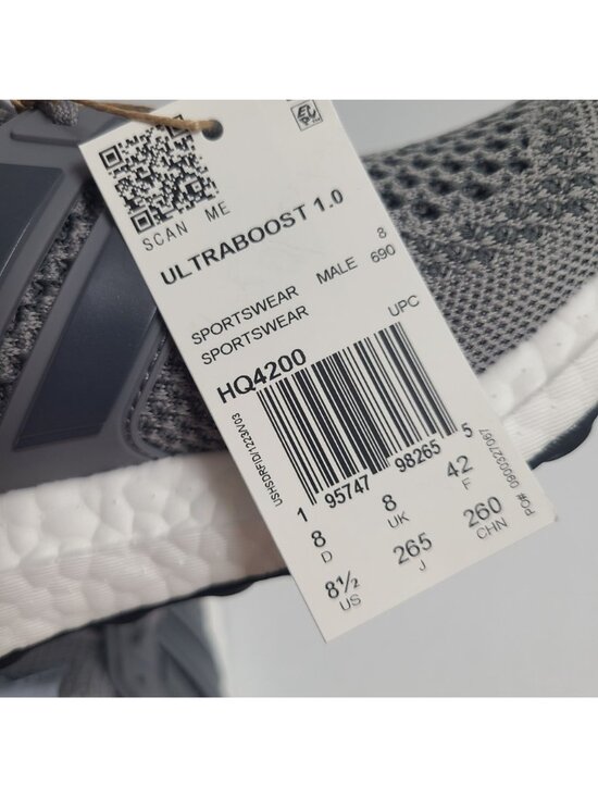 NEW Adidas Ultraboost 1.0 Shoes HQ4200 Size 8.5 Gray #2 main image 8